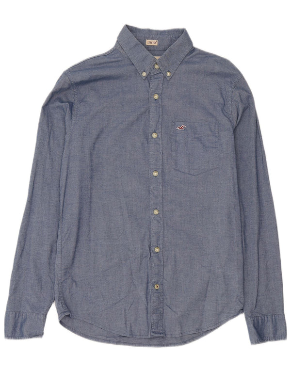 Camicia Hollister da uomo Small in cotone blu