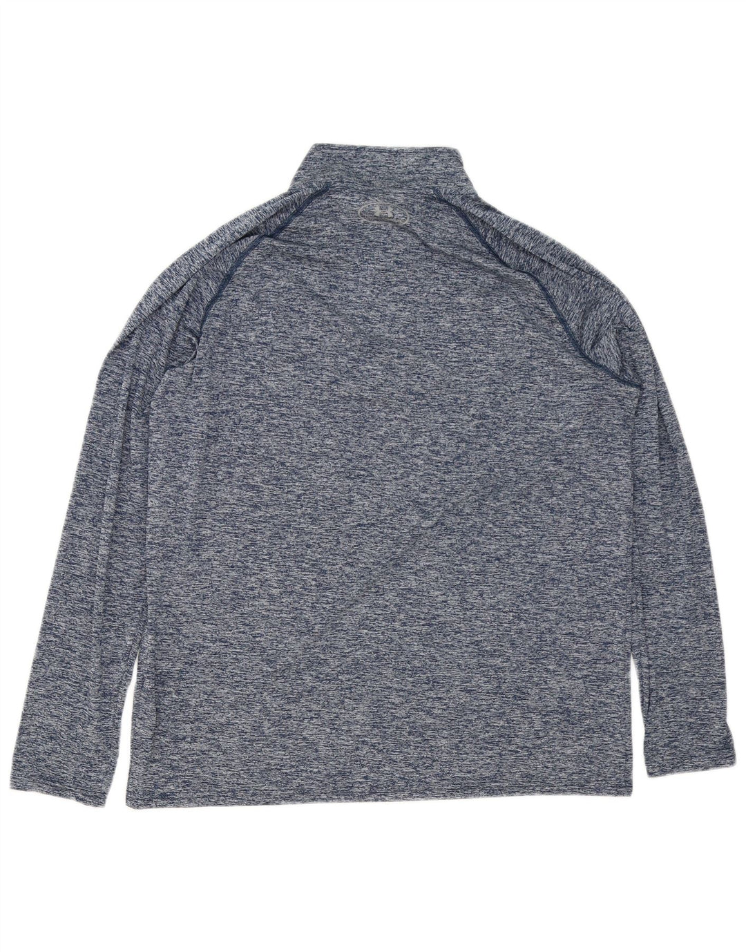 Under Armour Uomo Heat Gear Pullover Tuta da ginnastica Top Large Blu screziato