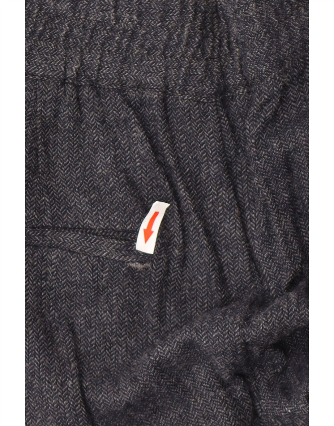 Pantaloni jogging da donna Zara medi W28 L27 viscosa a spina di pesce blu navy