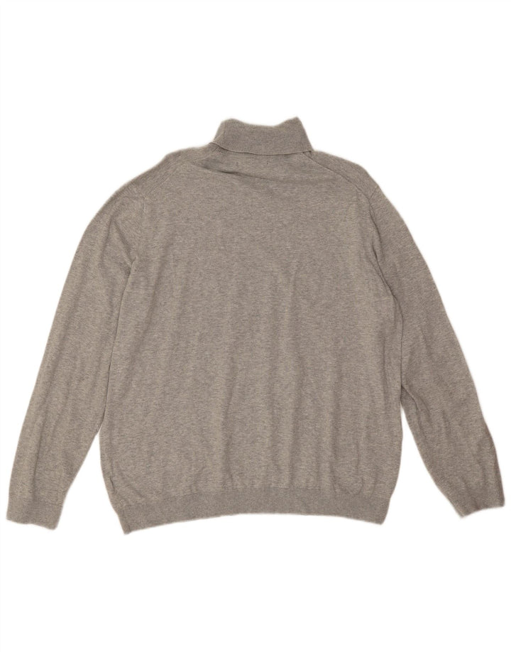 Maglione maglione a collo alto da uomo Marks & Spencer XL in cotone grigio