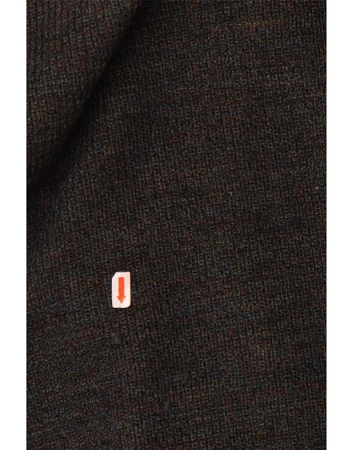 Maglione cardigan doppio petto da uomo Marz EU 52 grande lana screziata grigia