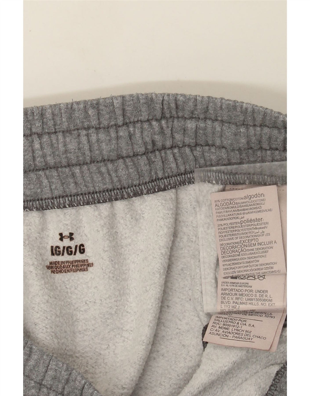 Pantaloni da tuta da uomo Under Armour Pantaloni da jogging di grandi dimensioni in cotone grigio screziato