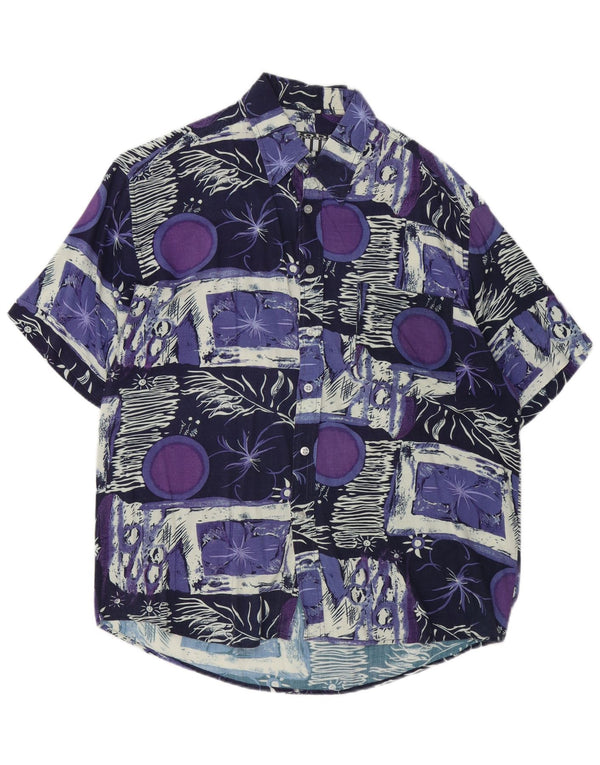 Rob Roy Camicia a maniche corte da uomo XL Patchwork multicolore in rayon