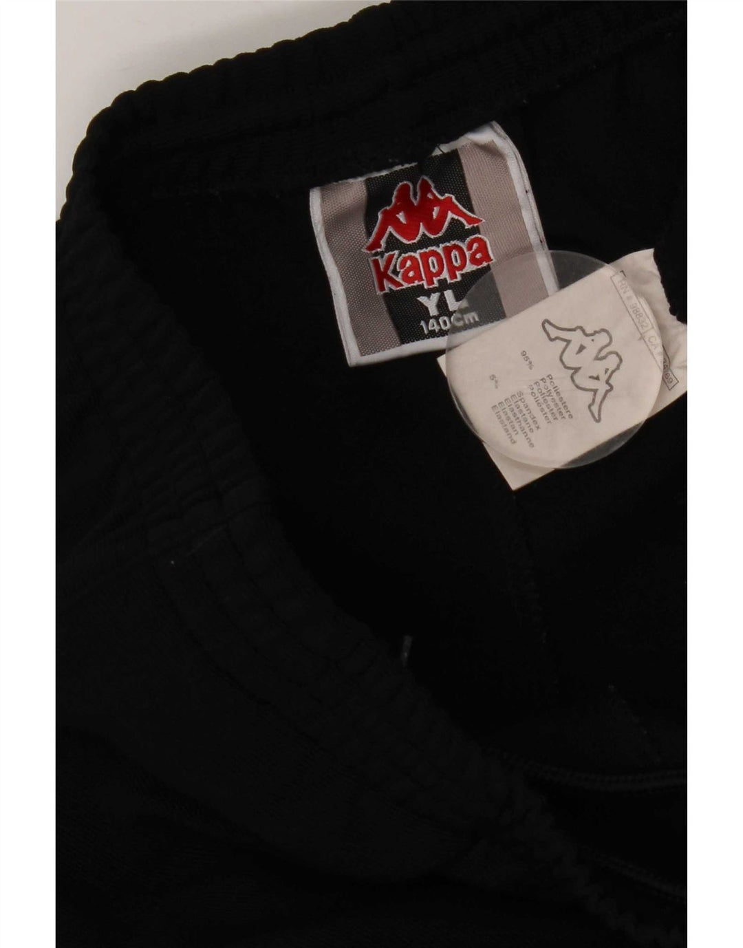 Pantaloni Tuta Bambina Kappa 12-13 Anni Large Nero Poliestere