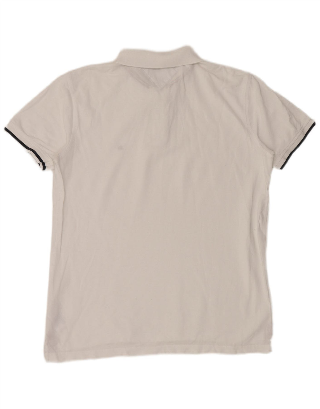 TOMMY HILFIGER Polo da uomo vestibilità regolare grande cotone bianco