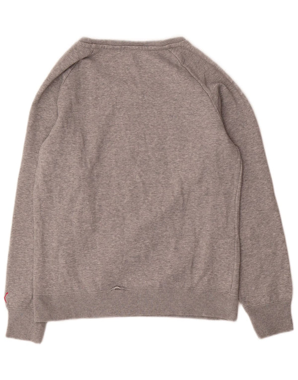 Felpa grafica da donna Puma Jumper UK 12 Cotone chiazzato grigio medio