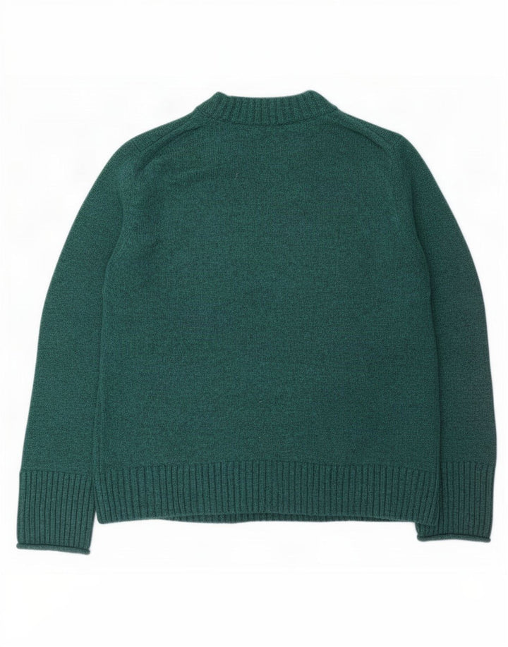 Maglione maglione girocollo da donna Jigsaw UK 14 Lana verde medio