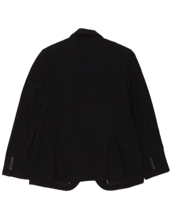 Giacca blazer a 1 bottone Marks & Spencer da donna UK 16 grande poliestere nero