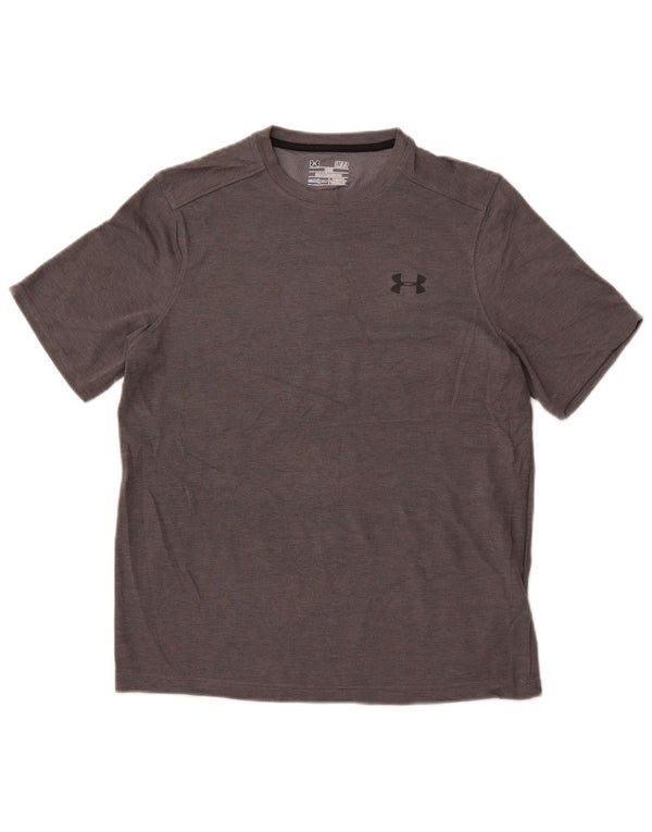 Maglietta da uomo UNDER ARMOUR Cold Gear Top piccola in poliestere grigio