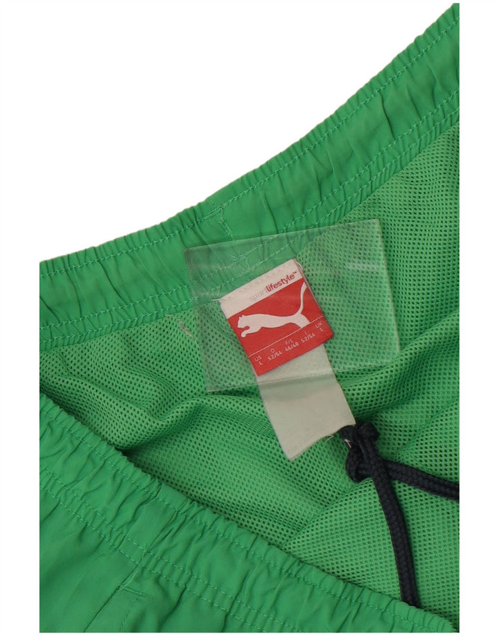 Pantaloncini da bagno grafici da uomo Puma grandi verdi