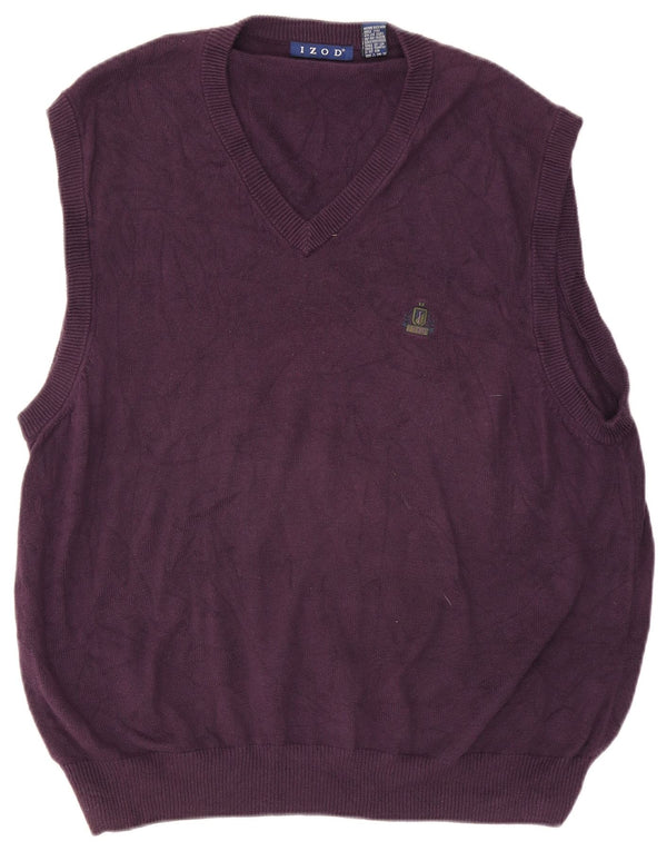 Canottiera da uomo Izod grande in cotone viola