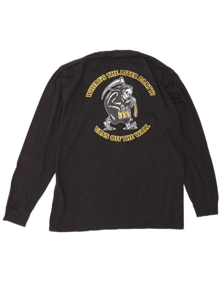 Vans Top grafico da uomo con vestibilità classica, manica lunga, cotone nero medio