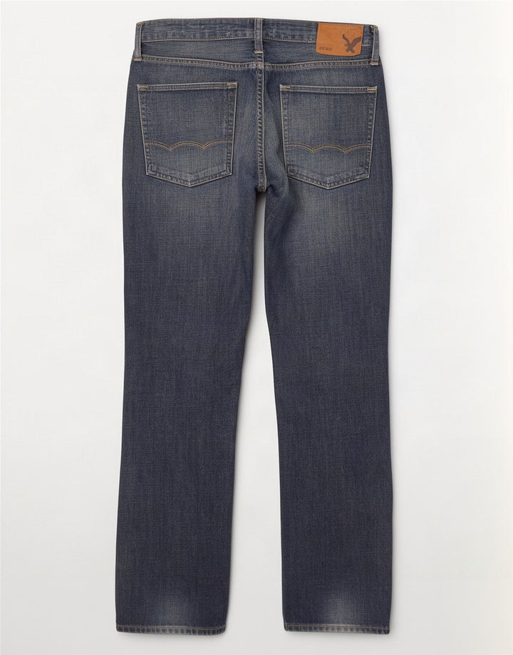 Jeans dritti da uomo American Eagle W33 L32 cotone blu