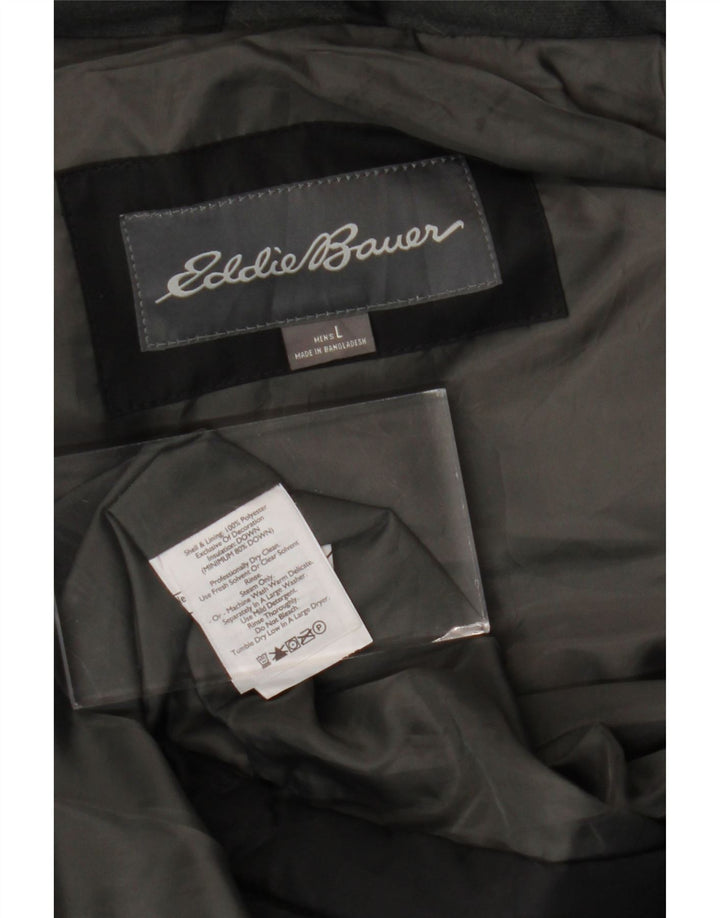 EDDIE BAUER Gilet imbottito da uomo UK 40 Large Nero Poliestere