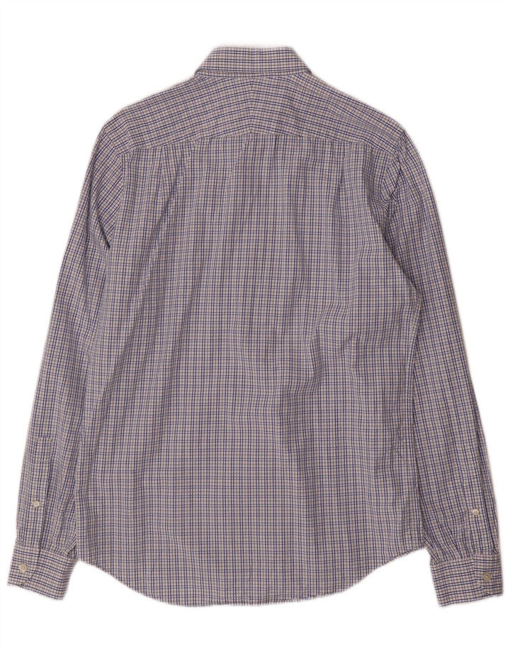 Camicia Lacoste da uomo vestibilità regolare taglia 39 cotone a quadri blu medio
