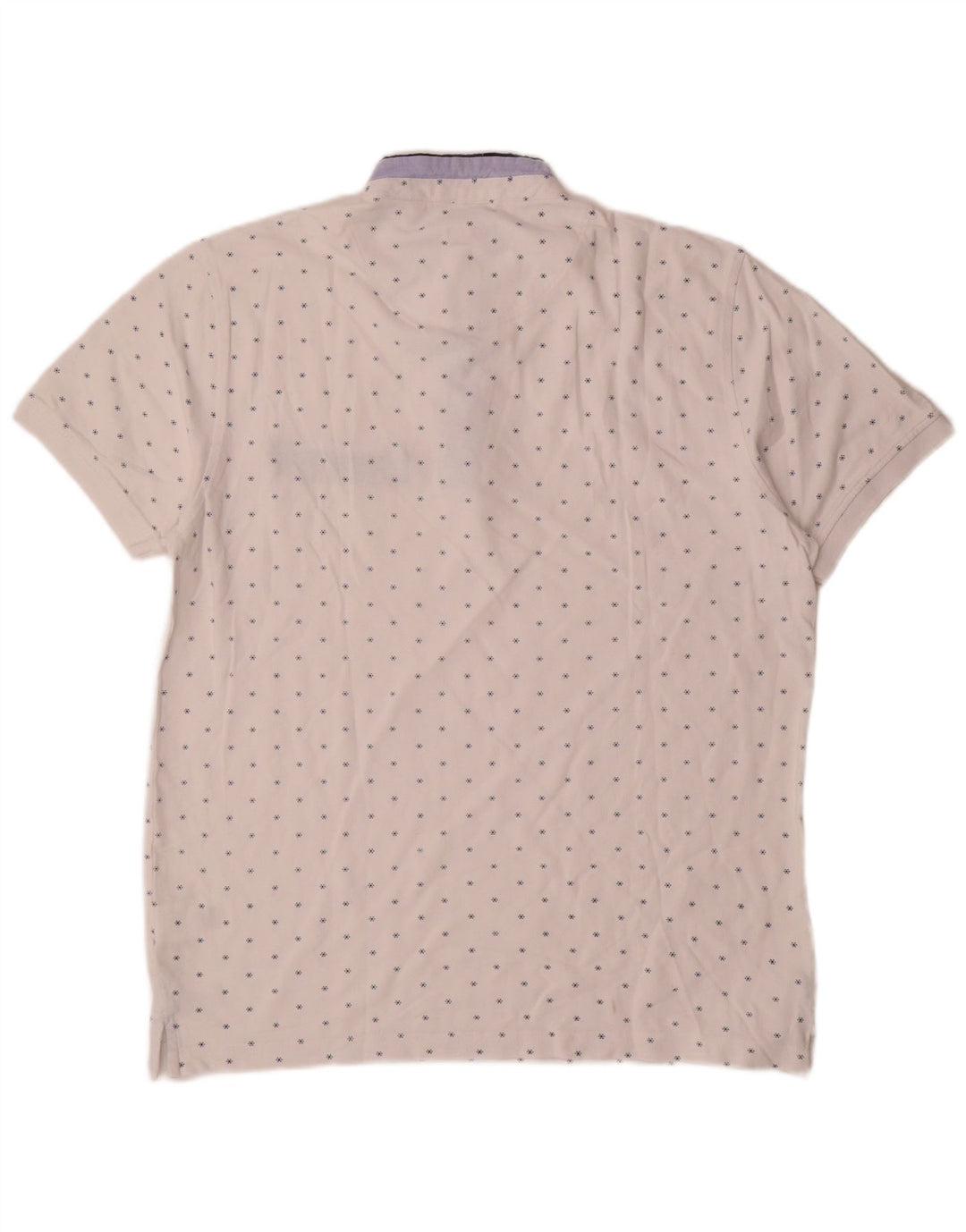 Polo da uomo con motivo astratto Pierre Cardin, grande cotone bianco