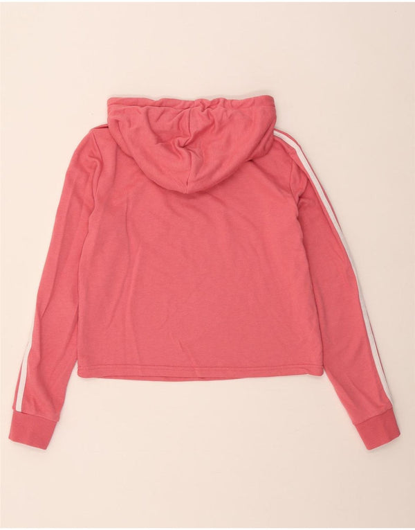 Maglione con cappuccio corto da donna Adidas UK 8/10 piccolo cotone rosa