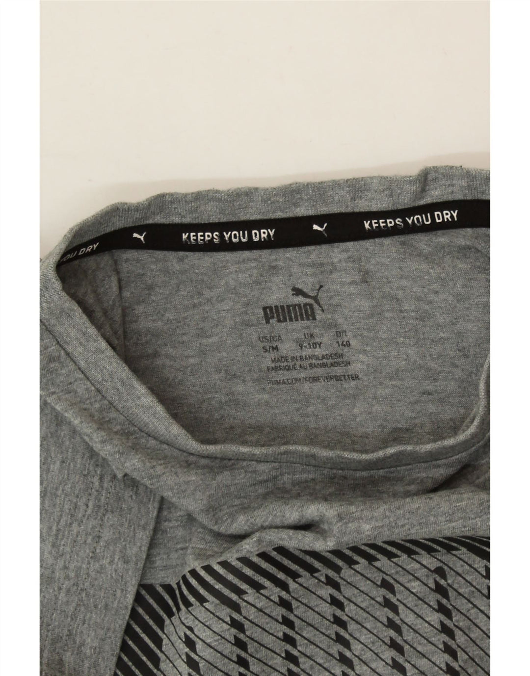 PUMA Boys Graphic T-Shirt Top 9-10 Years Grey Cotton Vintage Puma and Second-Hand Puma from Messina Hembry 