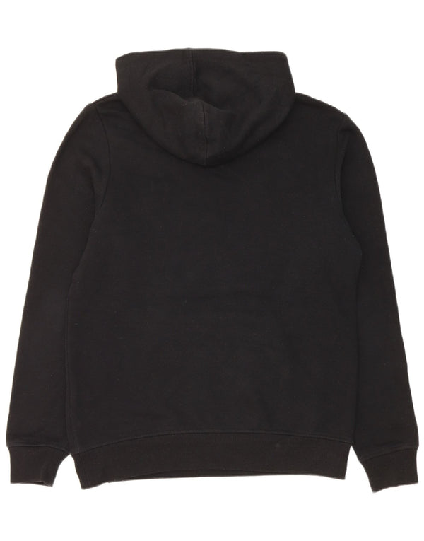 Jack & Jones Felpa con cappuccio grafica da uomo con zip e collo, poliestere medio nero