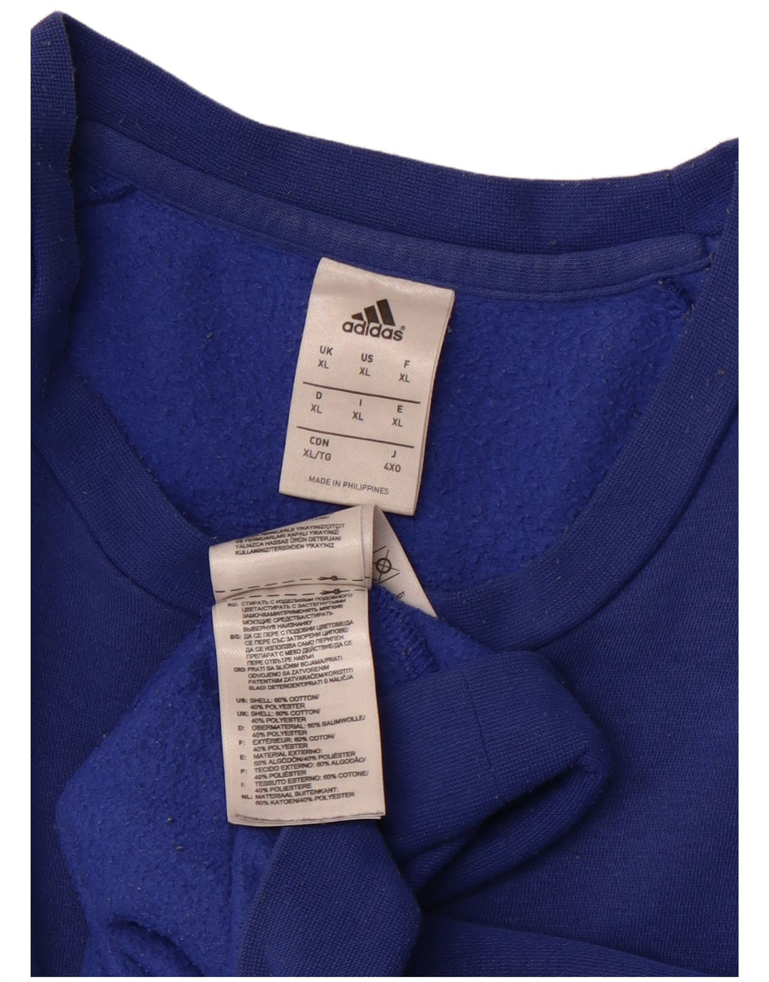 Felpa da uomo ADIDAS maglione XL blu cotone