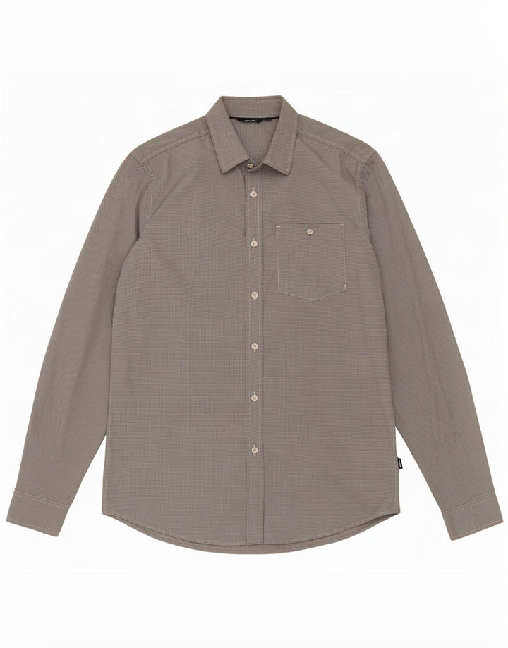 Camicia da uomo Rohan in poliammide a quadretti grigio medio