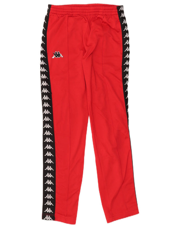 Pantaloni da tuta con grafica Kappa da donna UK 10 Small Red Colourblock