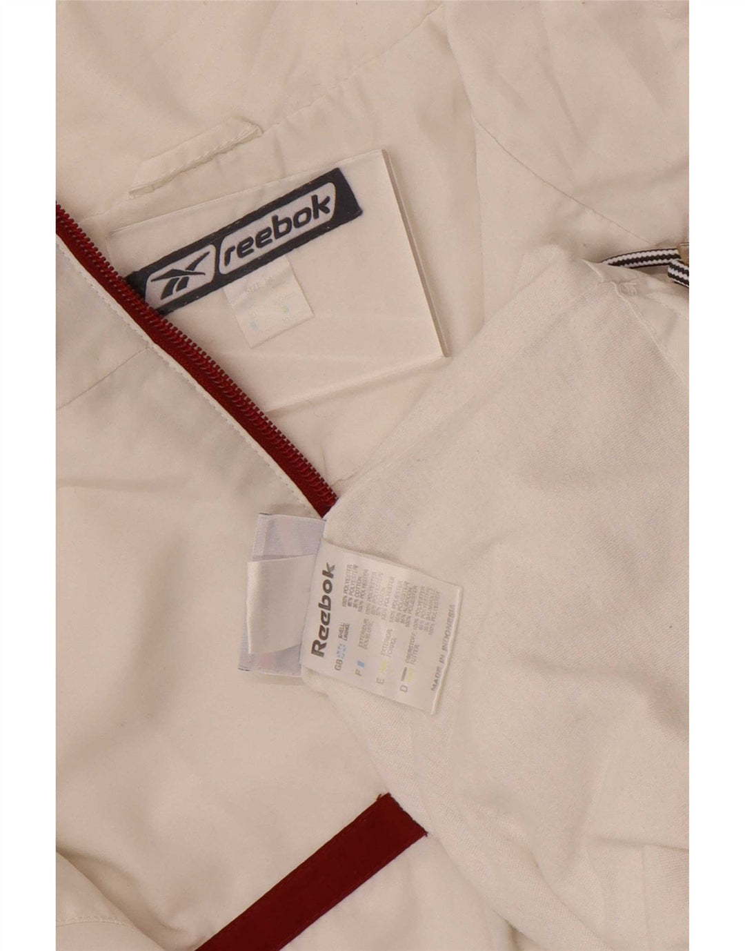 Giacca sportiva Reebok da uomo pullover UK 40 Medium White Colourblock