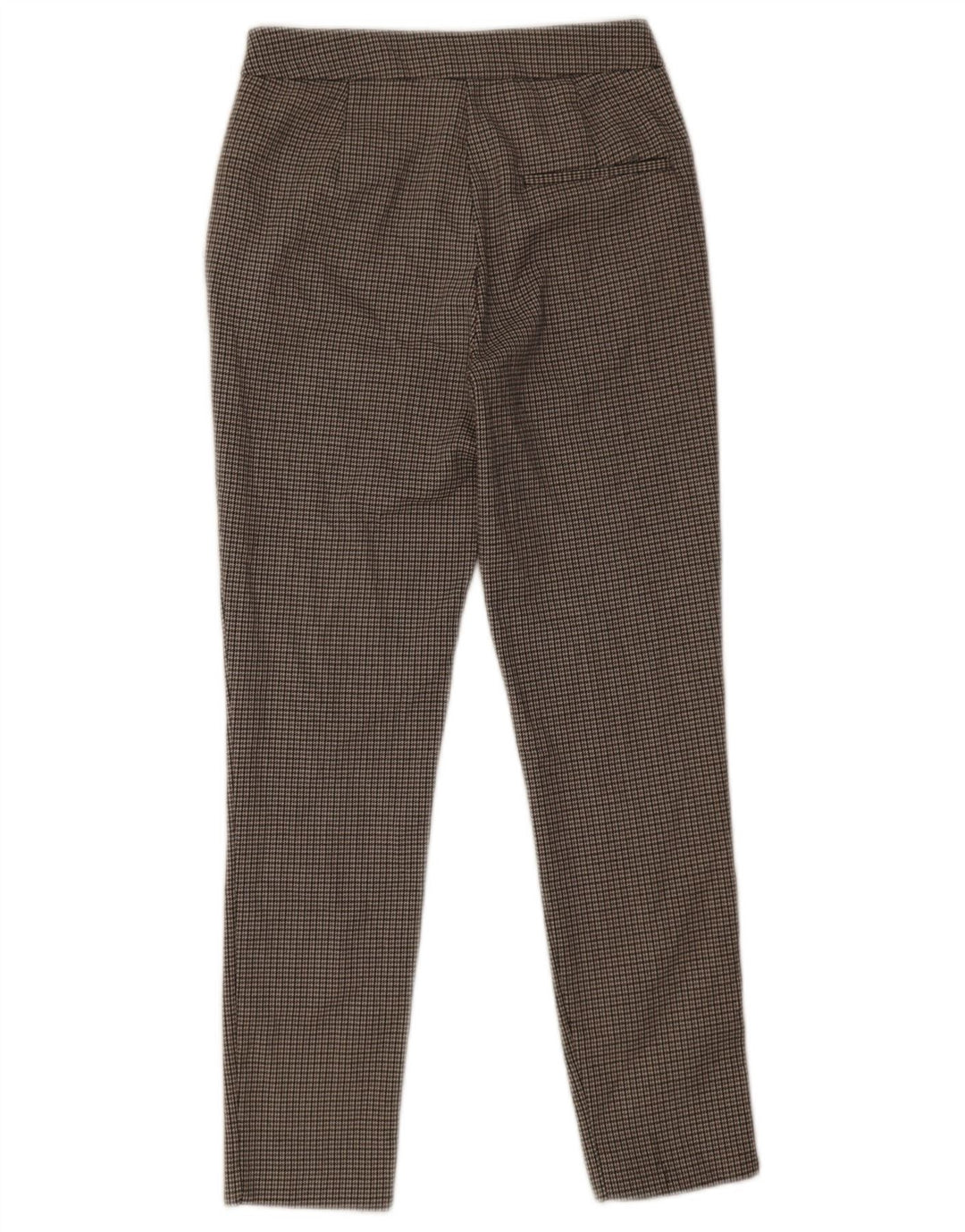 Pantaloni da abito slim da donna Zara XS W24 L26 Poliestere pied de poule grigio