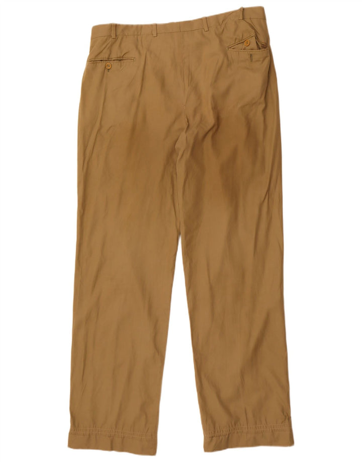 Pantaloni da abito con pegging da uomo Burberrys IT 52 Large W36 L32 Beige