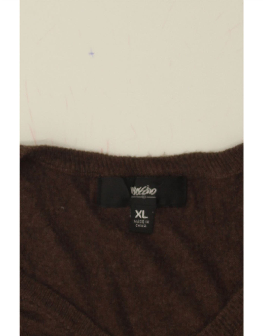 MOSSIMO Womens V-Neck Jumper Sweater UK 18 XL Brown Nylon Vintage Mossimo and Second-Hand Mossimo from Messina Hembry 