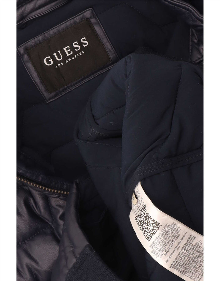 Guess Giacca imbottita da uomo UK 42 XL Blu Navy Poliestere