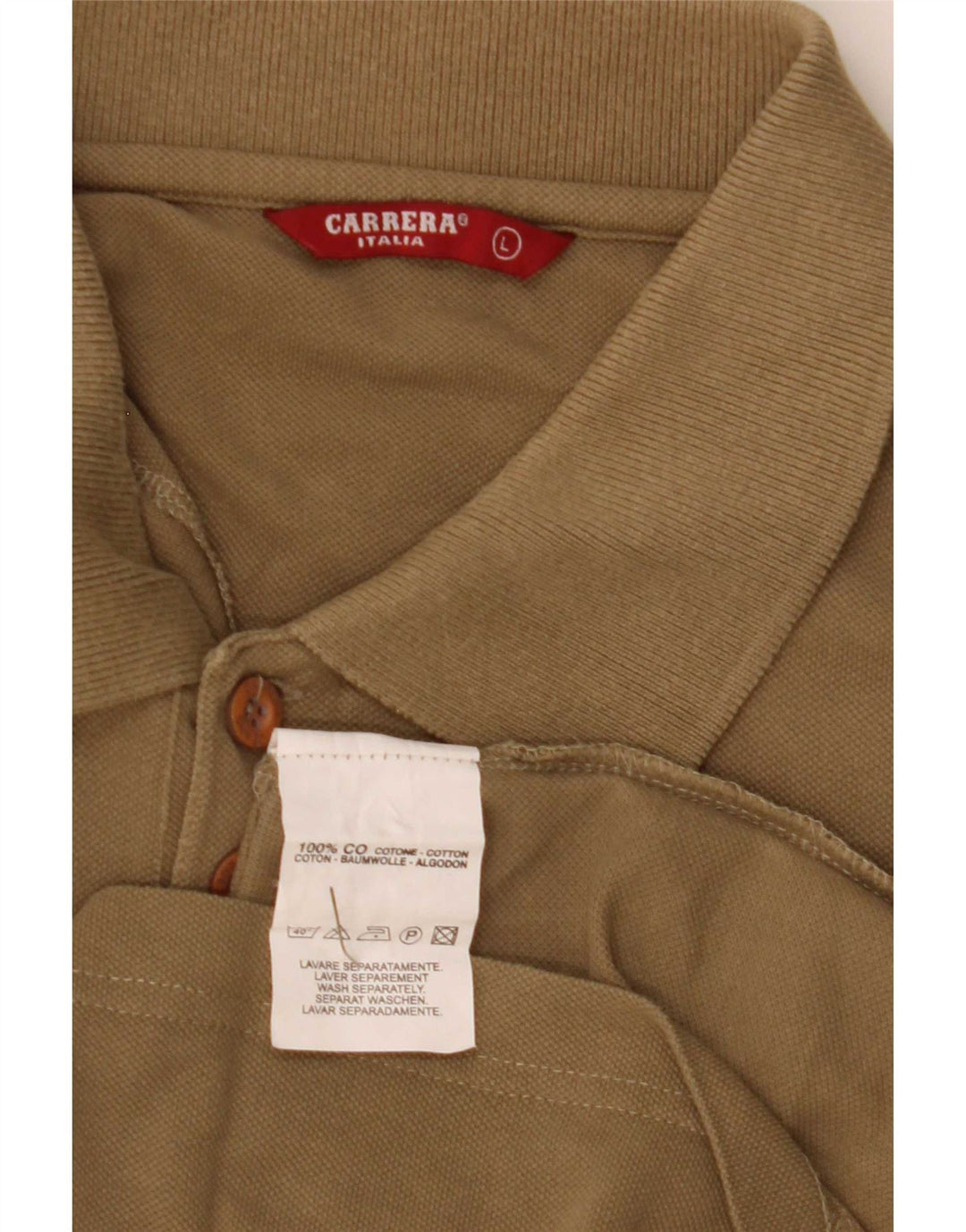 Polo Carrera Uomo Large Verde Cotone