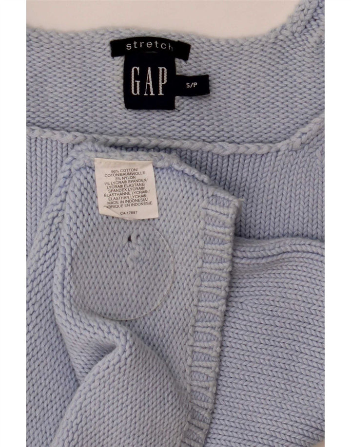 Canottiera corta in maglia da donna Gap UK 8 piccola in cotone blu