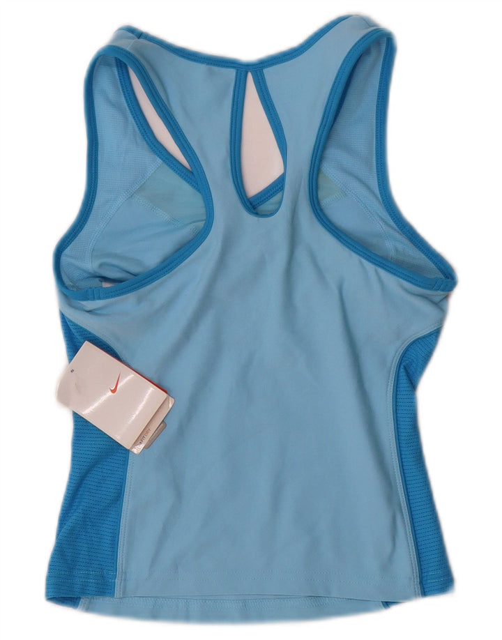 Canotta corta NIKE da donna UK 4 XS blu poliestere