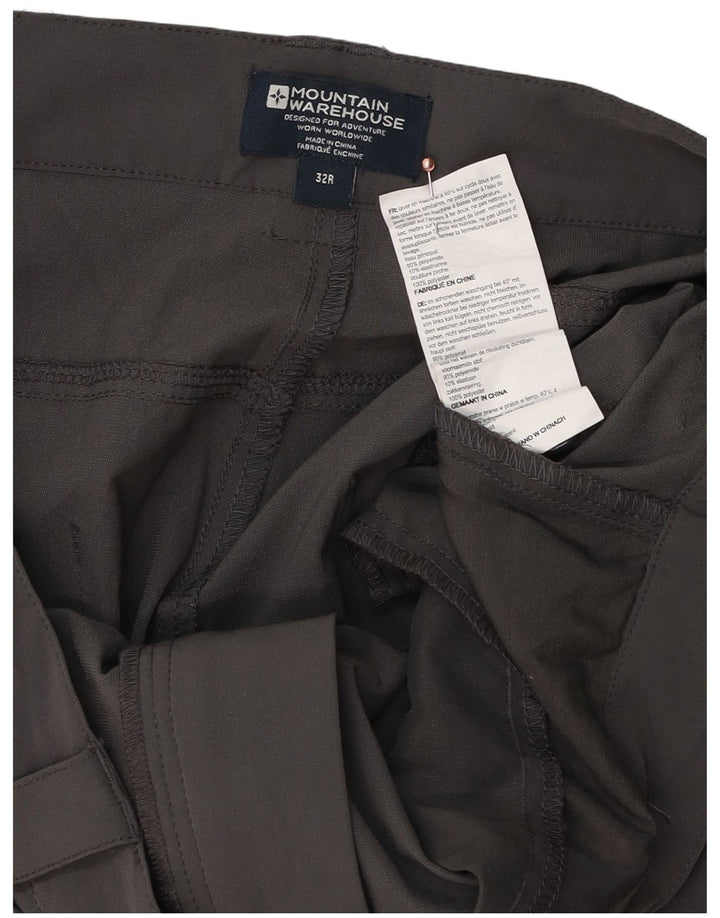 Pantaloni cargo dritti da uomo Mountain Warehouse W32 L32 poliestere grigio