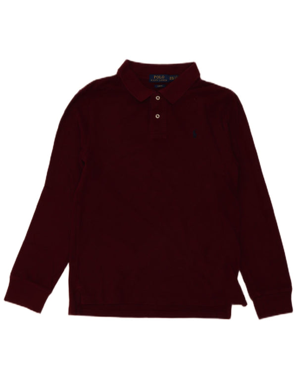 Polo Ralph Lauren da ragazzo a maniche lunghe 15-16 anni XL Bordeaux