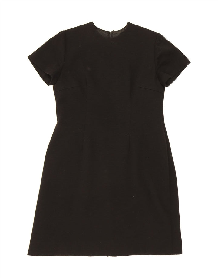 VINTAGE Womens Basic Dress UK 12 Medium Black Vintage Vintage and Second-Hand Vintage from Messina Hembry 