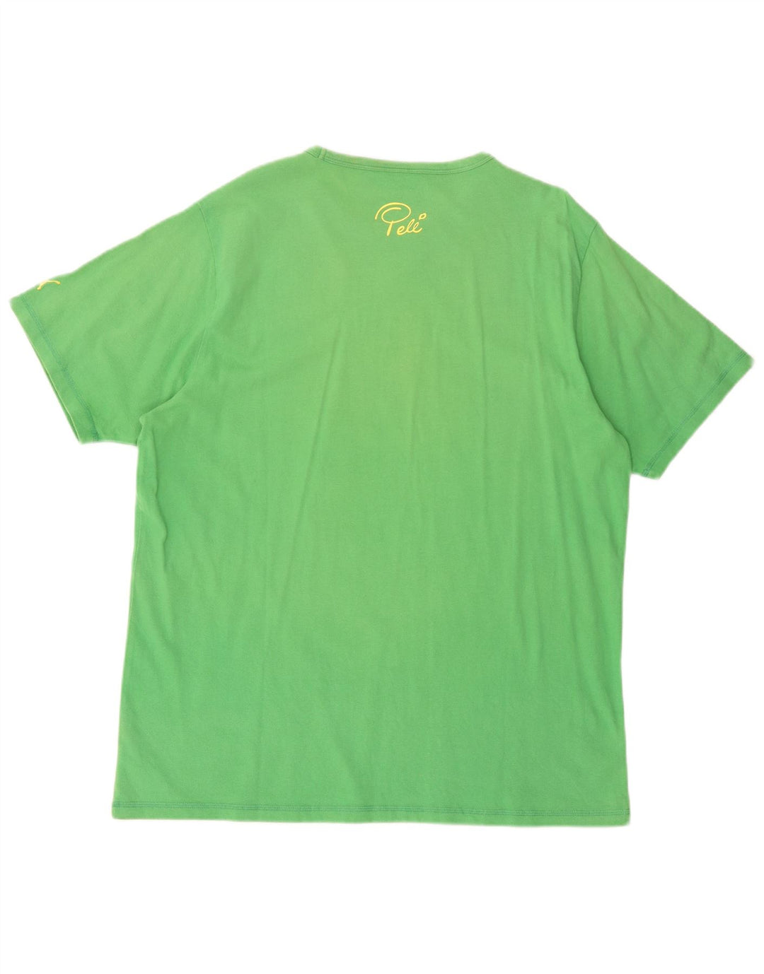T-shirt grafica da uomo Puma Top XL in cotone verde