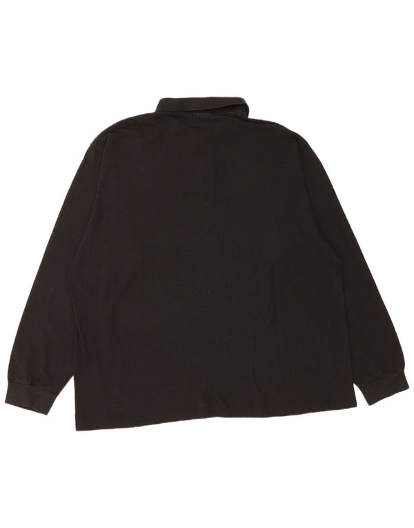 Polo da uomo a maniche lunghe Lacoste taglia 8 3XL cotone nero