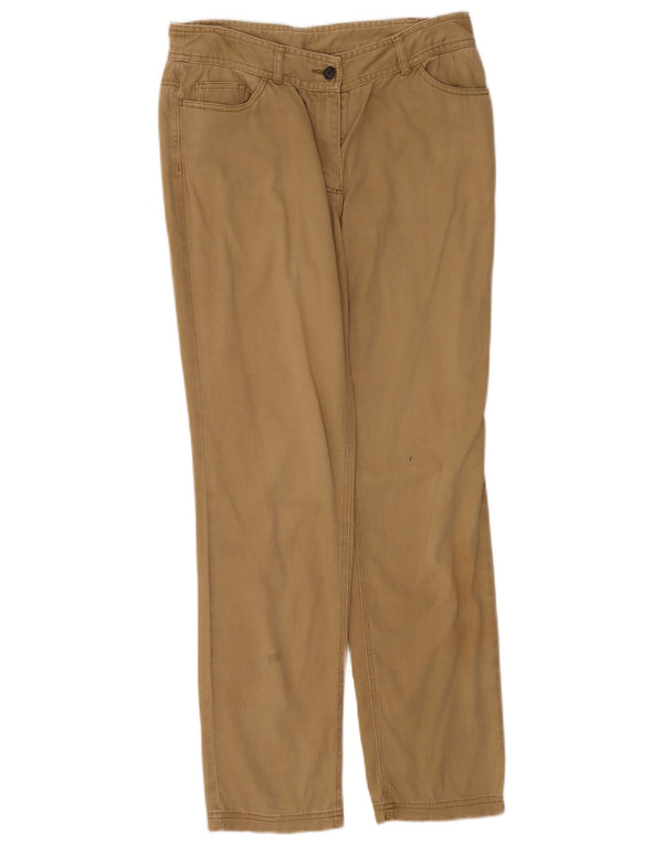 Pantaloni casual dritti da donna Laura Ashley UK 10 Small W30 L30 Marrone