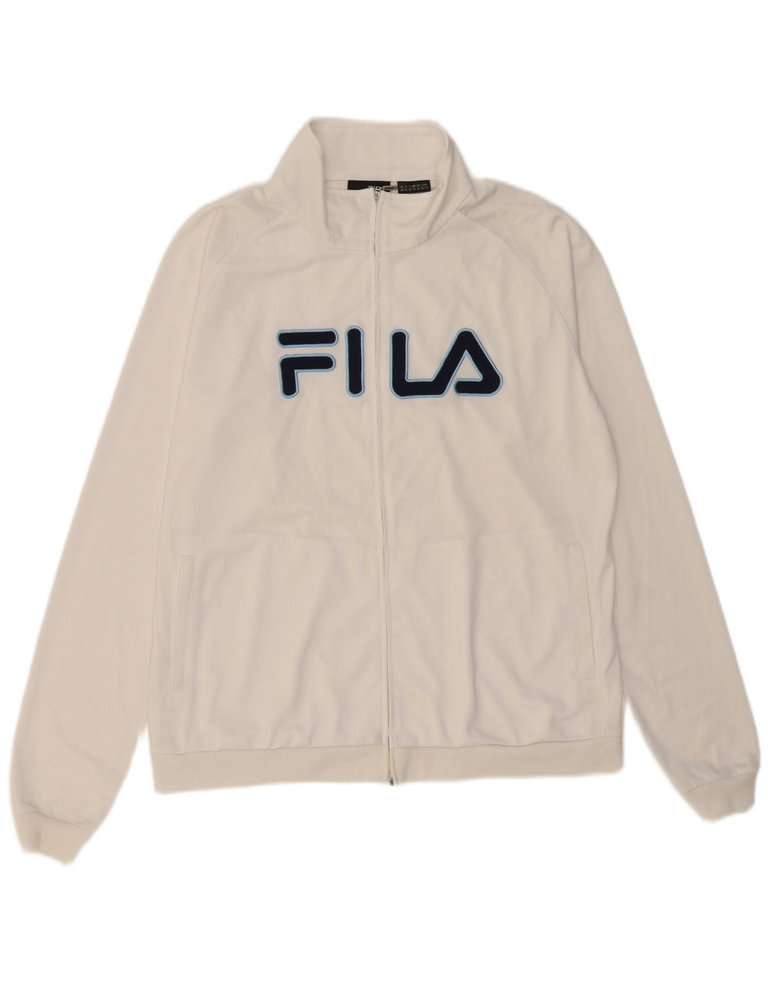Giacca da ginnastica grafica da donna Fila UK 16 Large Bianca