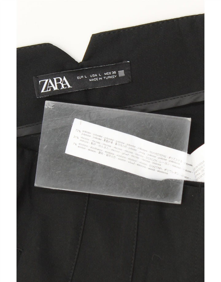 Pantaloni chino affusolati da donna Zara grandi W30 L26 poliestere nero