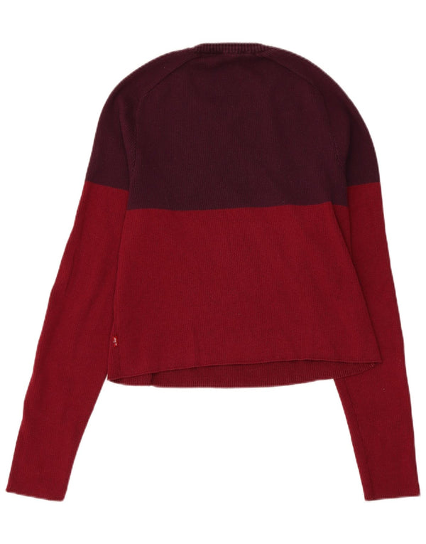 Maglione maglione con scollo a barca per ragazze LEVI'S 11-12 anni XL color block marrone