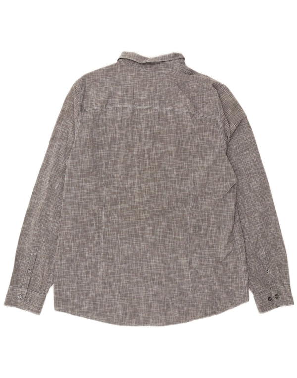 Camicia slim fit da uomo Calvin Klein Jeans 2XL cotone chiazzato grigio