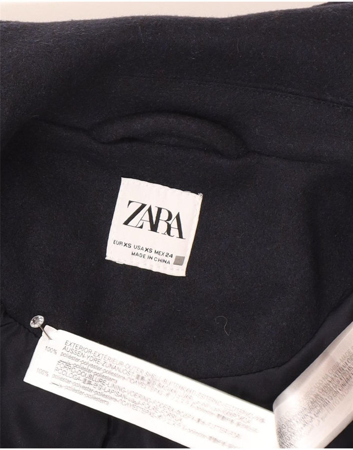 Giubbotto bomber corto da donna Zara UK 6 XS poliestere blu navy