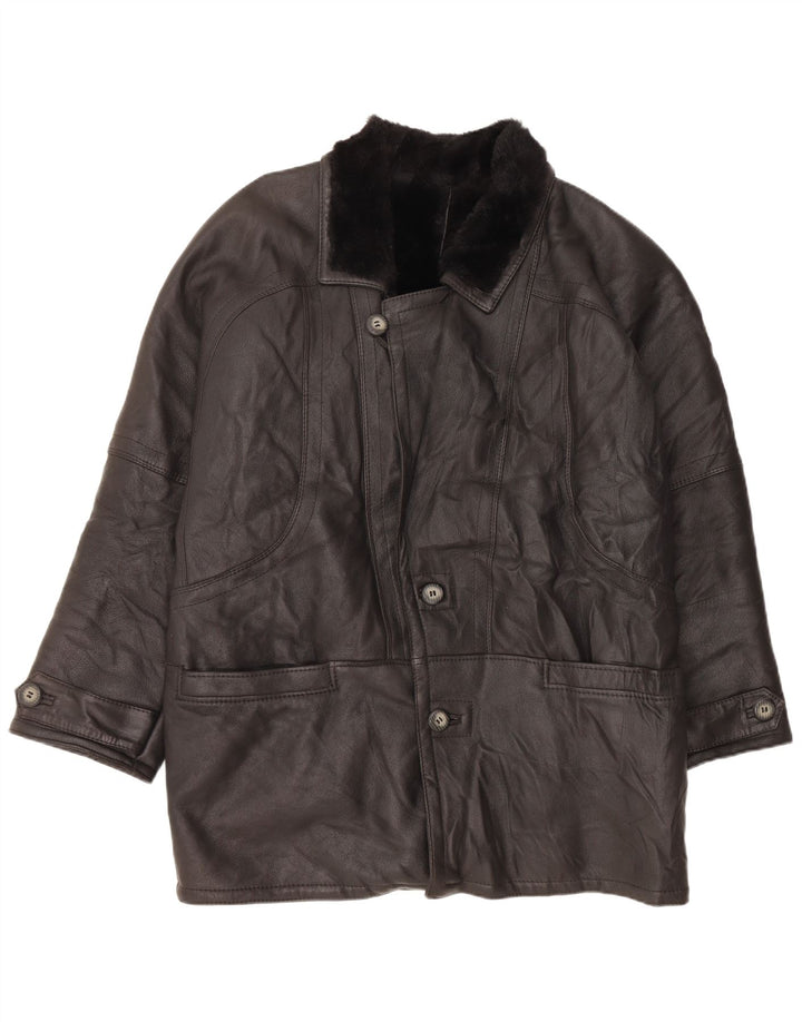 Cappotto da uomo in shearling VINTAGE IT 52 XL Shearling nero