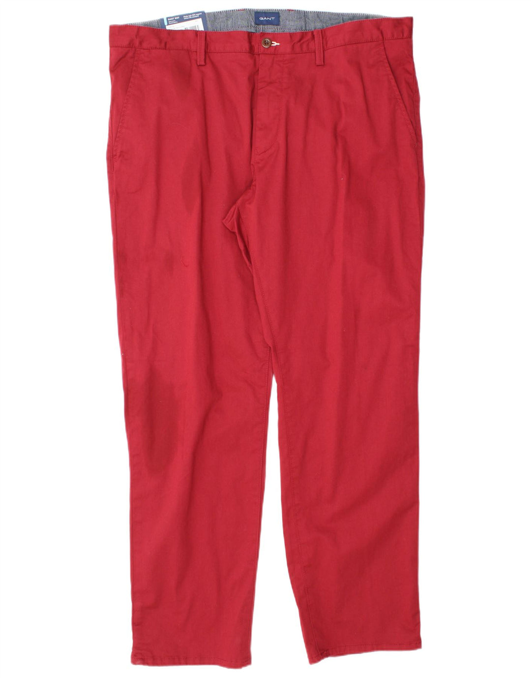 Pantaloni chino dritti da uomo Gant W40 L32 in cotone rosso