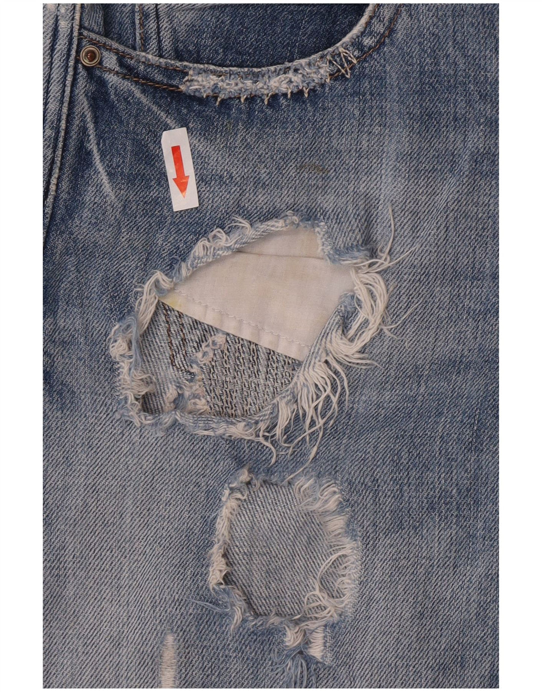 Pantaloncini di jeans invecchiati Zara da donna EU 38 piccoli W28 blu