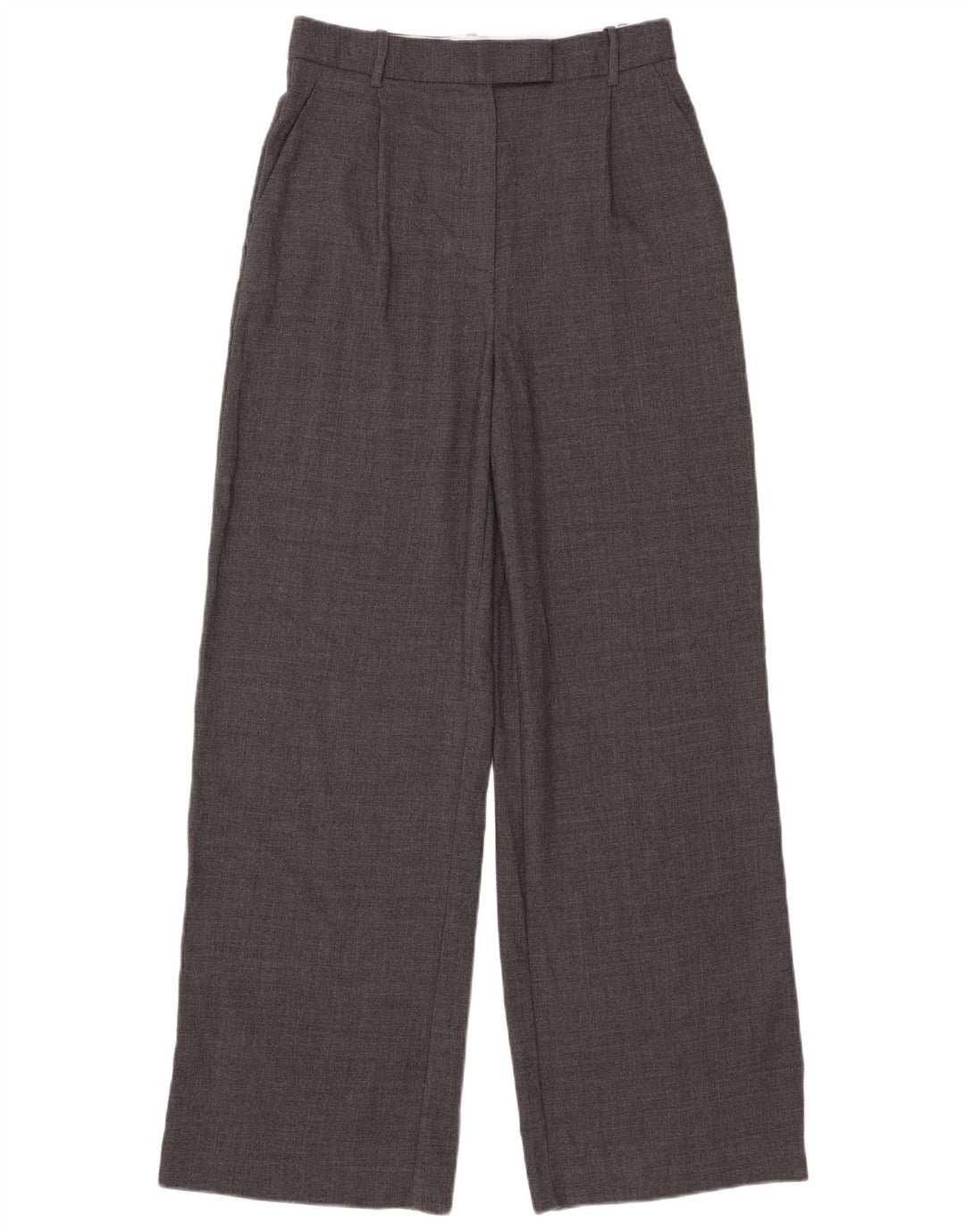 Pantaloni chino a gamba larga da donna Zara medi W28 L31 viscosa grigia