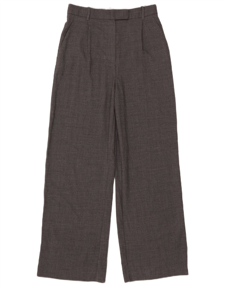 Pantaloni chino a gamba larga da donna Zara medi W28 L31 viscosa grigia